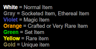 d2r item rarity colors